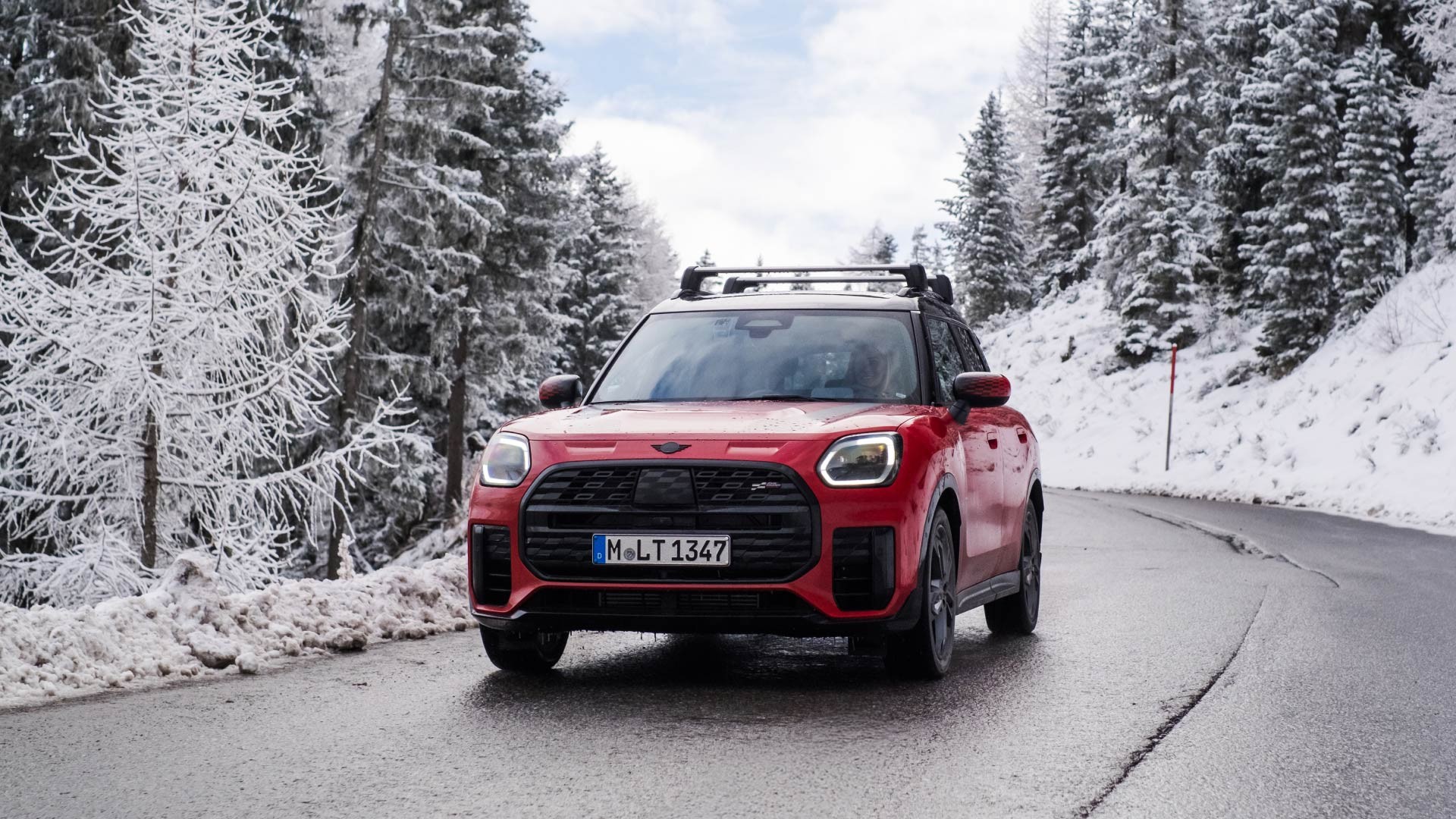 MINI Countryman driving along a mountain road